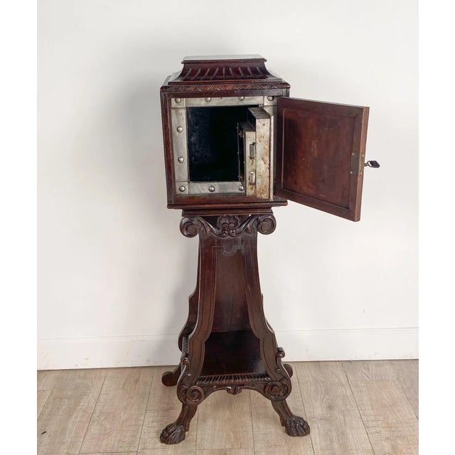 Brown Carved Safe on Stand, Late 19th Century For Sale - Image 8 of 13