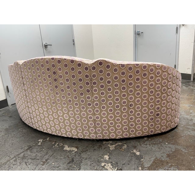 Late 20th Century Fitzgerald Serpentine Sofa + Manuel Canovas Upholstery For Sale - Image 5 of 12