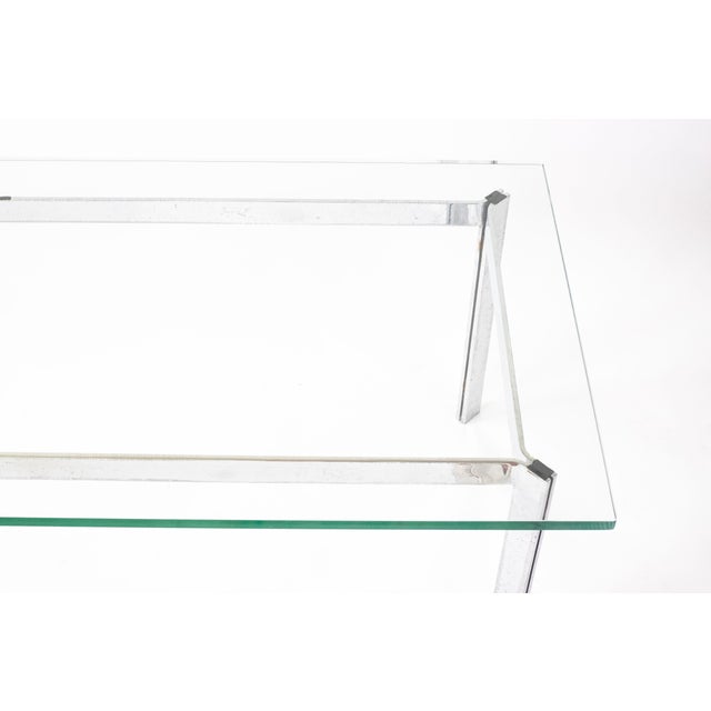 Industrial Minimal Glass Table, in Very Good conditions. Designed 1960 to 1969