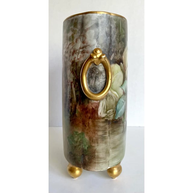 Limoges, France Antique Guerin Limoges Porcelain Cachepot Vase For Sale - Image 4 of 13