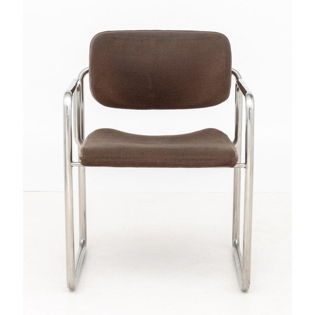 Bauhaus Bauhaus Upholstered Chrome Armchair For Sale - Image 3 of 8