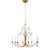Chapman & Myers By Visual Comfort Studio Shannon 8-Light Large Chandelier in Antique Gild with Textured Crystal Drop Glass For Sale