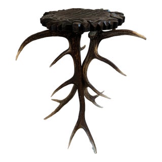 Black Forest Antler Accent Table For Sale