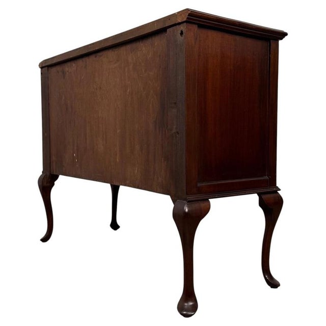 Gold Antique Edwardian English Mahogany Sideboard, 1890s For Sale - Image 8 of 13