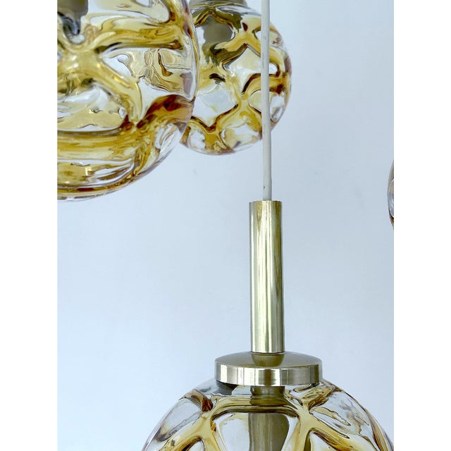 Vintage Glass Pendant Light from Doria Leuchten, 1970s For Sale - Image 14 of 16