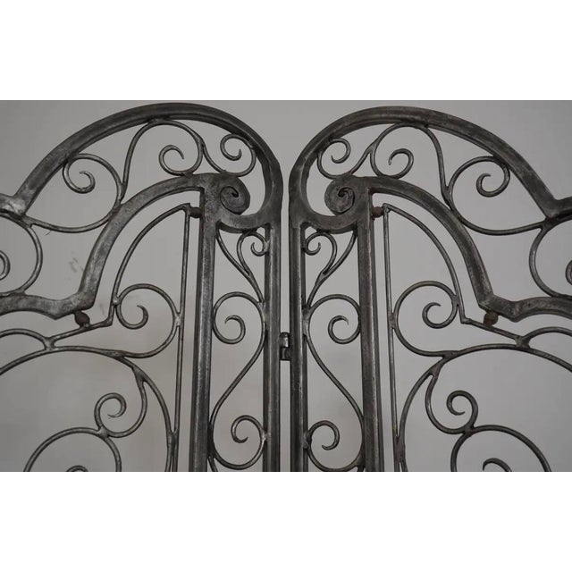 Maitland - Smith Vintage Maitland Smith Iron & Bronze 2 Section Room Dividers - Set of 2 For Sale - Image 4 of 8