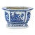 Contemporary Large Chinoiserie Blue & White Botanical Jardiniere For Sale