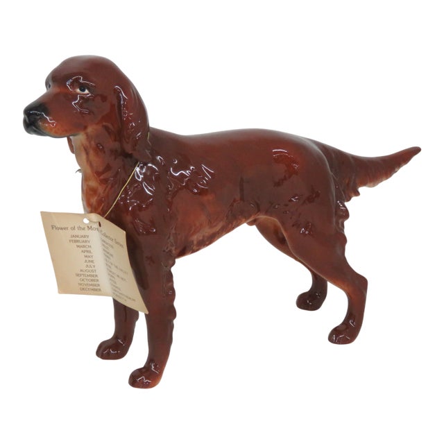 Vintage Goebel Ch622 Irish Setter Hand Painted Porcelain Dog Figurine 4699b For Sale