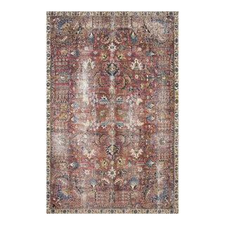Chris Loves Julia x Loloi Jules Merlot / Multi 5'-0" x 7'-6" Area Rug For Sale