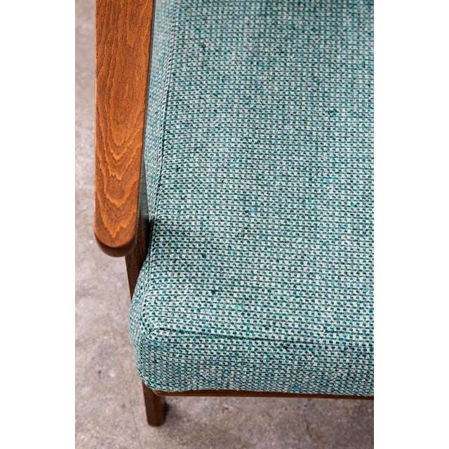 Mid Century Danish Modern Lounge Chair Armchair Blue Aqua Arms MCM Denmark Japan For Sale - Image 12 of 12