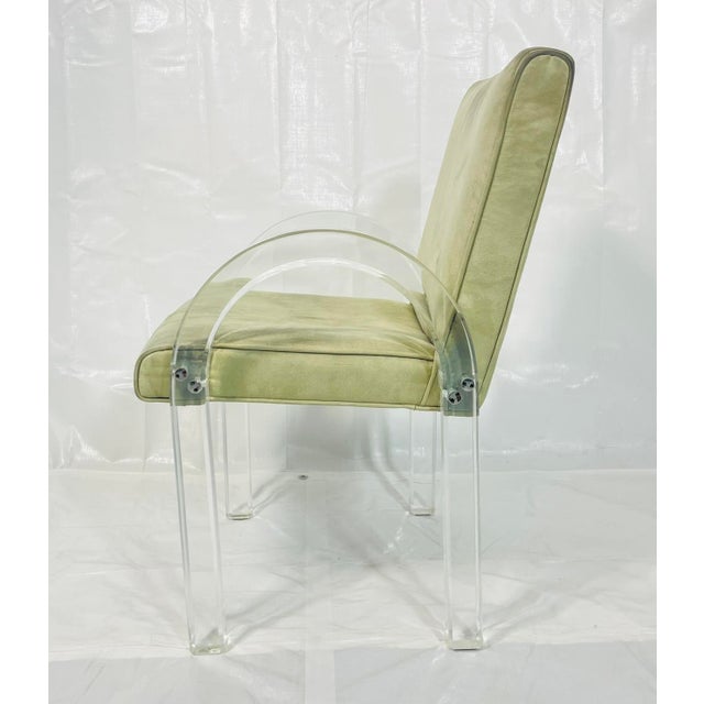 Set of 6 Charles Hollis Jones Lucite Waterfall Dining Chairs, Signed 1974 For Sale - Image 17 of 18