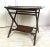Antique Bamboo Leg Butler Table with Leather Print Tray For Sale - Image 15 of 18