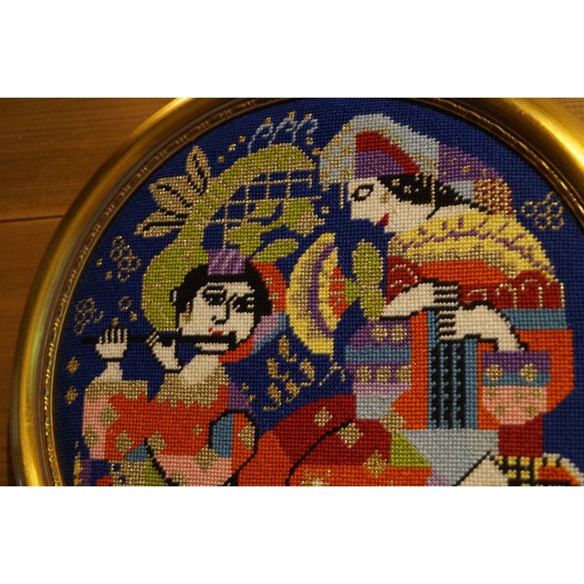 Late 20th Century Bjorn Wiinblad Musicians Needlepoint Art For Sale In San Antonio - Image 6 of 6