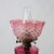 Glass English John Scott Bronze, Cranberry & Opalescent Hobnail Glass Oil Lamp C1890 For Sale - Image 7 of 9