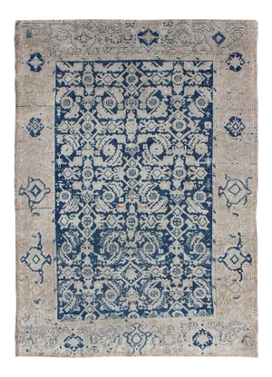 Antique Persian Malayer Rug With All-Over Herati Design in Navy Blue & Earth Tones