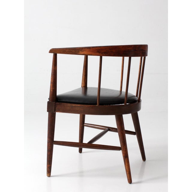 Mid-Century Danish Modern Spindle Back Chair For Sale - Image 9 of 18