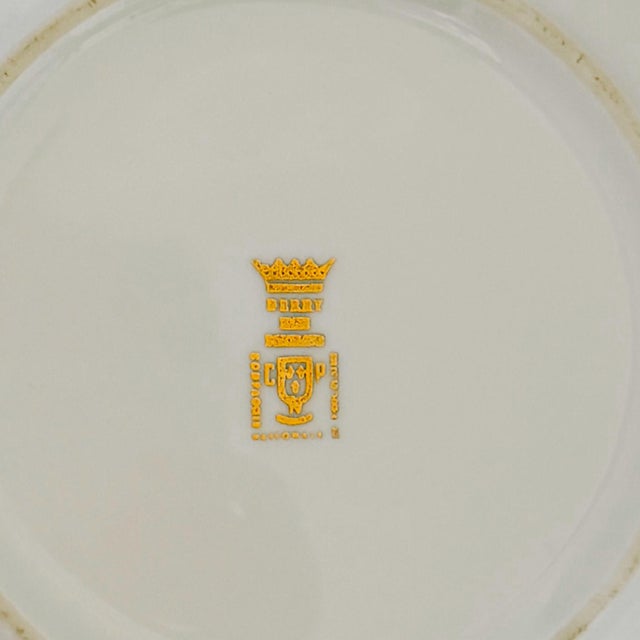Ceramic Vintage French Porcelain "Métiers Du Vieux Paris" Salad Plates by Berry - Set of 4 For Sale - Image 7 of 7