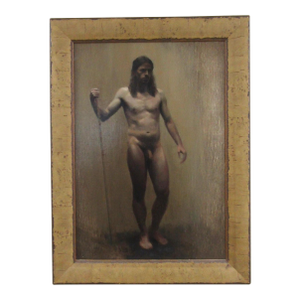 Florence Academy of Art Academic Male Figure Study Oil Painting Signed Vios