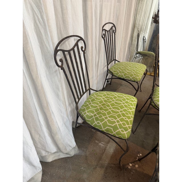 Prou Style Wrought Iron Chair Set/6 For Sale - Image 4 of 12