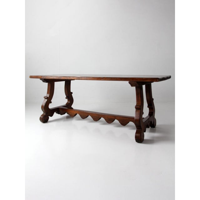 Antique Spanish Revival Trestle Table For Sale - Image 18 of 18