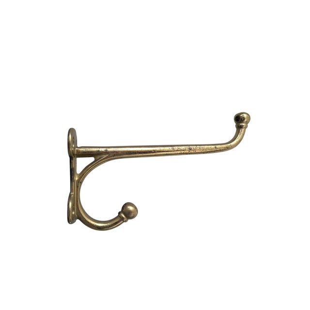 Ralph Lauren Large Scale Solid Brass Equestrian Horse Tack Hooks- A Pair For Sale - Image 4 of 18