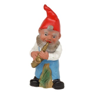 Garden Gnome with Saxophone from Heissner, 1980s For Sale