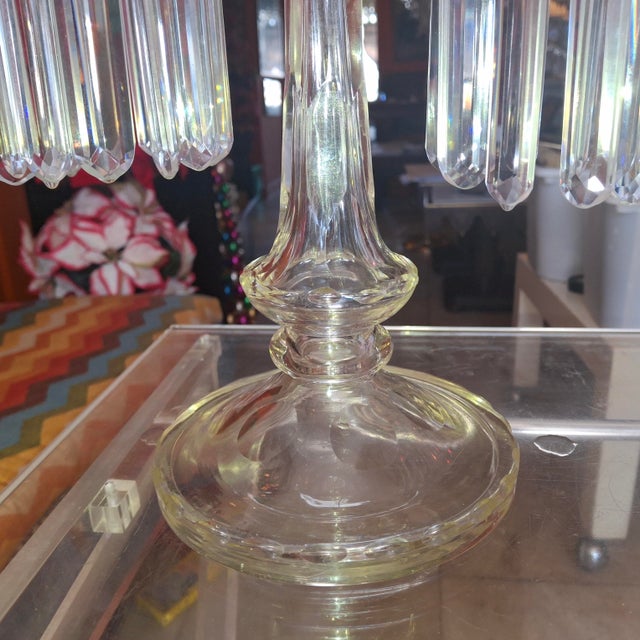 19thc French Regency Cut Glass & Crystal Candelabra Attrib. St Louis a - Pair For Sale - Image 9 of 18