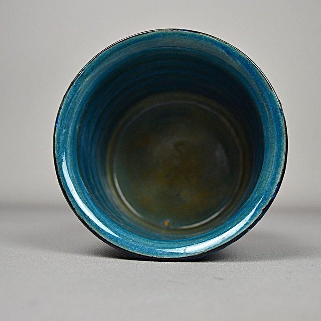 Rimini Blue Flowerpot Cover or Vase by Aldo Londi for Bitossi, 1950s For Sale - Image 6 of 9