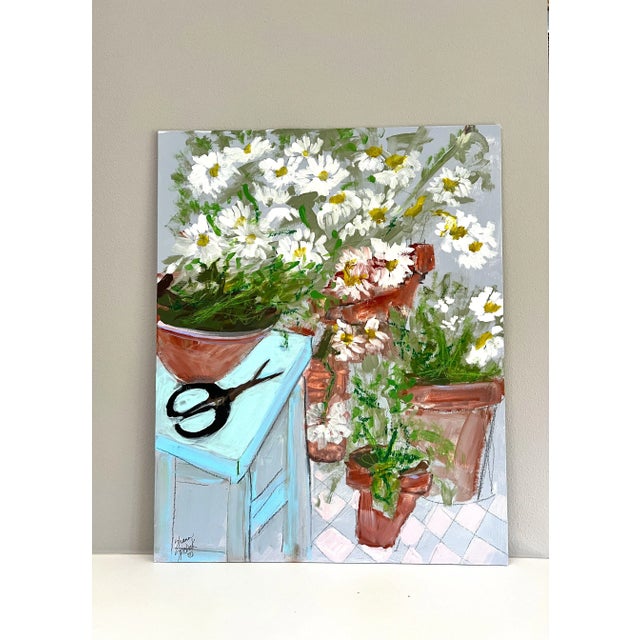 Joyful daisies tell a story of warm, summer memories. Painted by me on panel, this piece is sold unframed. Add your own...