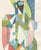 Cream Ellwood Graham "Indian Dance" Abstract Geometric Composition Circa Early 1960s For Sale - Image 8 of 9