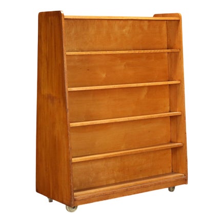 Vintage Italian Bookcase in Maple Veneer, 1960s For Sale
