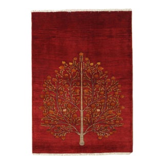 Vintage Hand-Knotted Persian Gabbeh Rug 4'11" X 7'0" For Sale