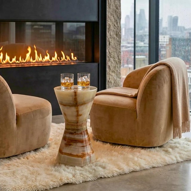 Nighstand in Onyx and Marble by Forzini For Sale - Image 4 of 13