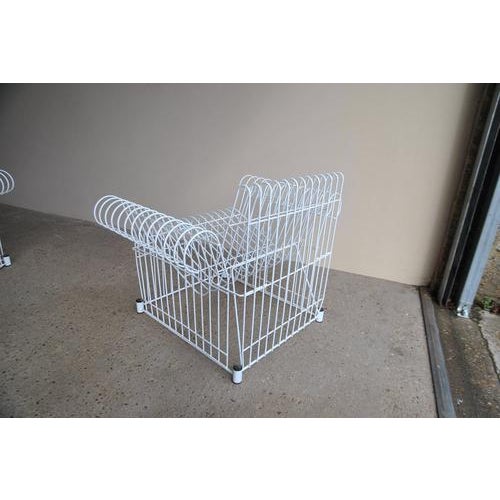 Postmodern Wire Armchairs, Set of 2 For Sale - Image 16 of 17