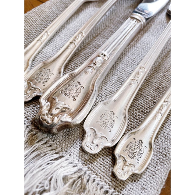 1940s 1940s Service for 12 - Silver Plated Hotel Flatware With B Monogram - 60 Pieces For Sale - Image 5 of 8