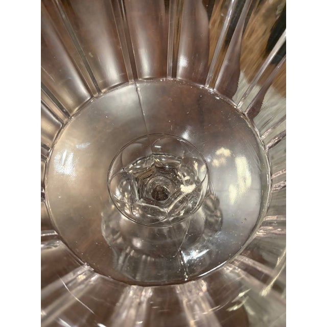 Late 19th Century Antique Americana Doyle & Co. Banded Prism Bar Covered Glass Compote For Sale - Image 5 of 9
