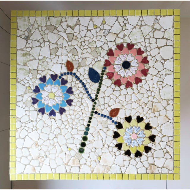 Mosaic Tile Top End Table, circa 1960s For Sale - Image 9 of 12