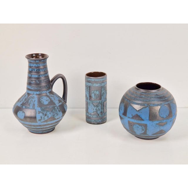 Beautiful vintage West Germany vases set produced by Carstens Tönnieshof. The design originated in 1964 and was made by A....