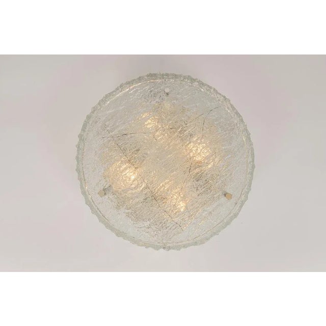 Large Murano Glass Flushmount Fixture from Kaiser, Germany, 1960s For Sale - Image 4 of 16