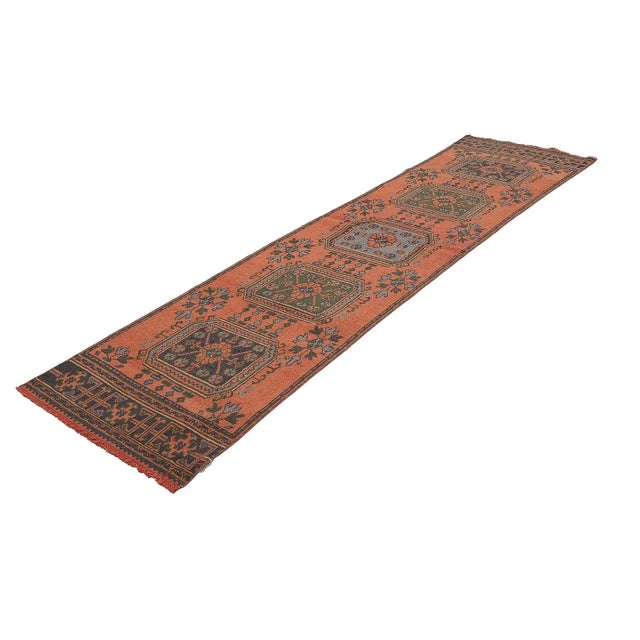 Traditional Mid 20th Century Decorative Vintage Turkish Oushak Rug For Sale - Image 3 of 7