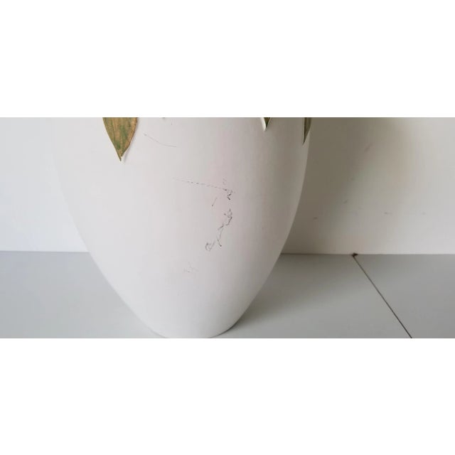 Vintage Mid-Century Modern Ceramic Vase With Floral Pattern For Sale In Miami - Image 6 of 9