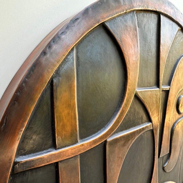 Abstract Geometric Metal Wall Relief Sculpture "Echo of Deco" by Jeremy Maronpot For Sale - Image 11 of 16
