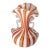 Mid-Century Italian Murano Orange and White Latticino Glass Miniature Vase For Sale