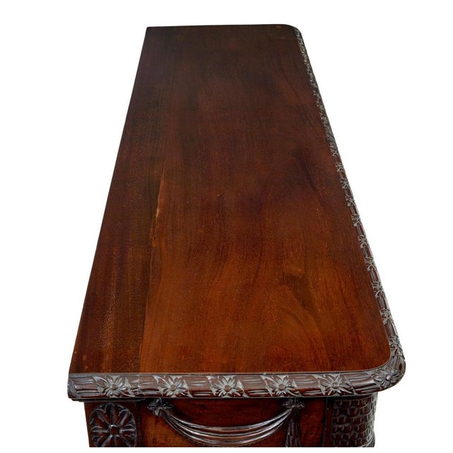 Brown 19th Century Carved Console Table in the style of Adam, 1890s For Sale - Image 8 of 11