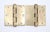 These door hinges are made of polished brass steel with flat tips, five knuckles, and a template hole pattern. Made by...