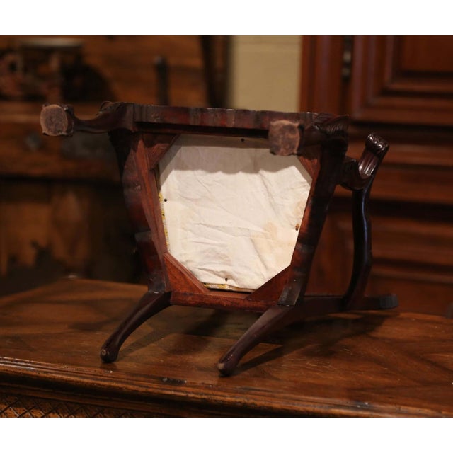 Brown English Mahogany Chippendale Doll Armchair With Upholstered Seat For Sale - Image 8 of 8