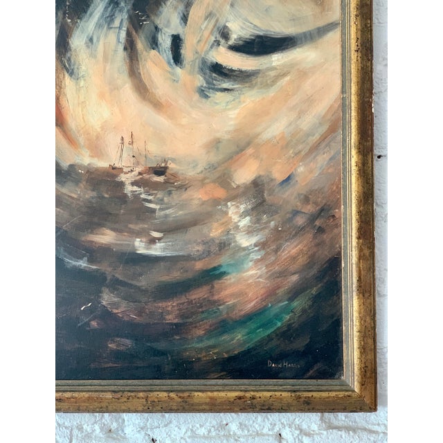 Abstract “Stormy Seas” Oil Painting by David Harris For Sale In Philadelphia - Image 6 of 9