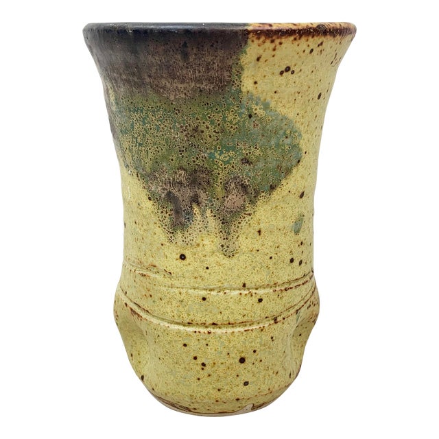 Vintage Handmade Pottery Vase For Sale