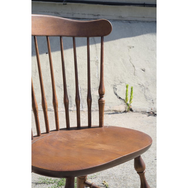 American Vintage Nichols & Stone Spindle Back Dining Side Chair For Sale - Image 3 of 10