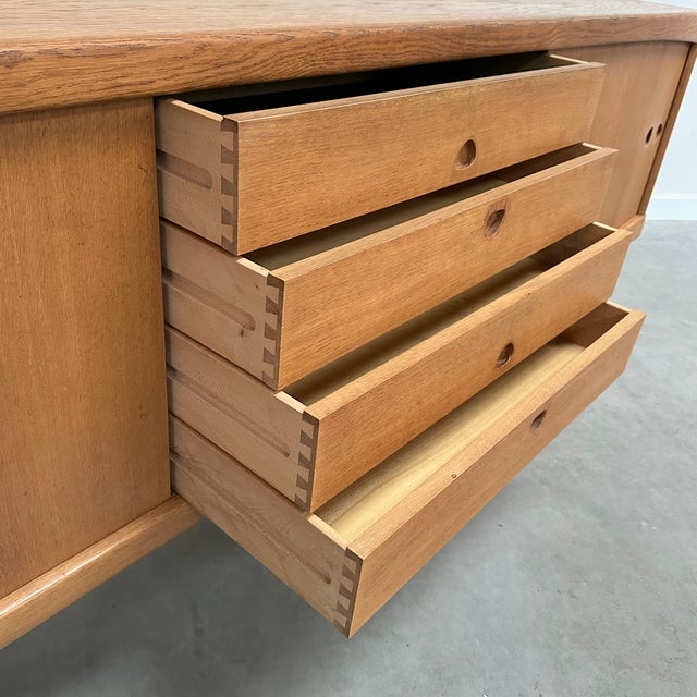 Brown Vintage Sideboard in Oak by W.H. Klein for Bramin, Denmark, 1960s For Sale - Image 8 of 17